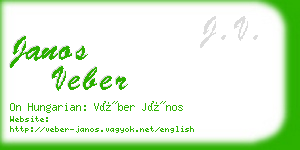 janos veber business card